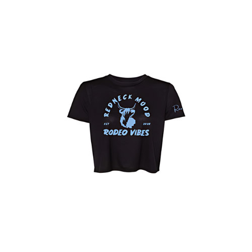 T-Shirt Crop-Top noir/bleu BB RedneckMood image 0